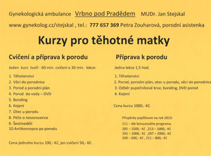Gynekologick ambulance GYNKARD s.r.o. - Plakt Kurzy pro thotn