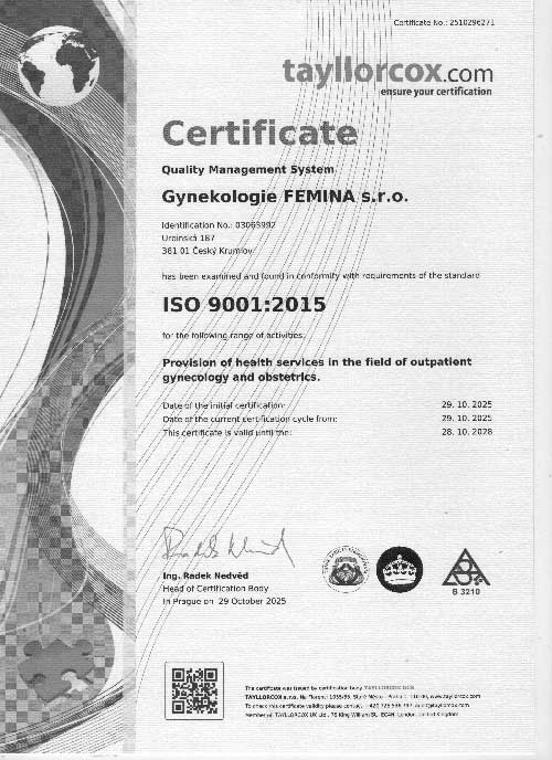 ISO certifikát